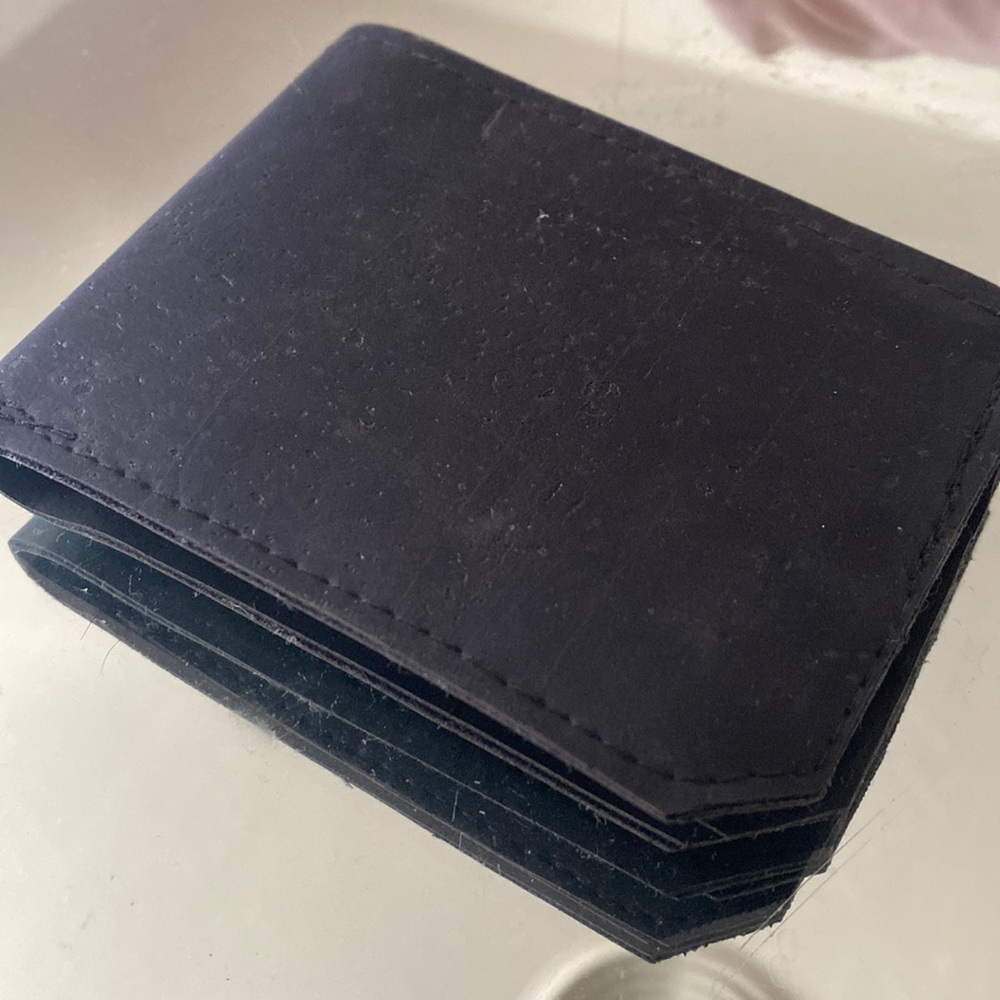 Black cork wallet